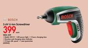 Bosch 3.6V Li-Ion Screwdriver IXO IV
