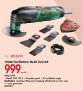 Bosch 190W Oscillation Multi Tool Kit PMF 190E-Per Kit