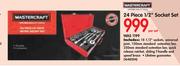 Mastercraft 24-Piece 1/2" Socket Set-Per Set