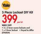 Yale 3 Piece Lockset Diy Kit-Per Kit