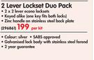 Yale 2 Lever Lockset Duo Pack-Per Kit