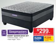 Sleepmasters Ebony Queen Base Set