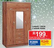 Lindie 120cm 3 Door Robe