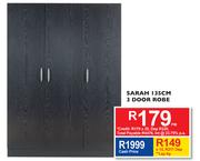 Sarah 135cm 3 Door Robe