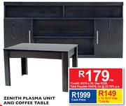 Zenith Plasma Unit And Coffee Table