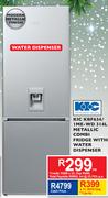 KIC KBF634/IME-WD 314Ltr Metallic Combo Fridge With Water Dispenser
