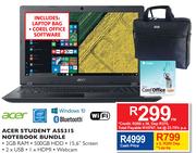 Acer Student ASS315 Notebook Bundle