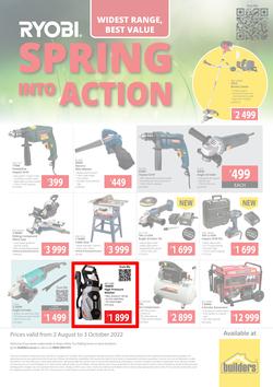 Builders Ryobi : Spring Into Action (02 August - 03 October 2022), page 1