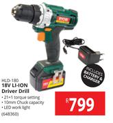 Ryobi 18 V Li-Ion Driver Drill HLD-180 Includes Battery & Charger