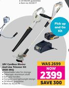 Ryobi 18V Cordless Blower And Line Trimmer Kit XGK-001