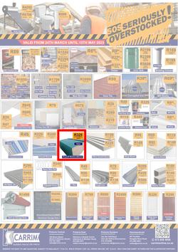 K Carrim Builders Mecca : SOS Seriously Overstocked (24 March - 9 May 2023), page 1