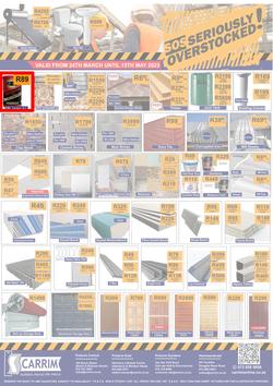 K Carrim Builders Mecca : SOS Seriously Overstocked (24 March - 9 May 2023), page 1