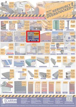 K Carrim Builders Mecca : SOS Seriously Overstocked (24 March - 9 May 2023), page 1