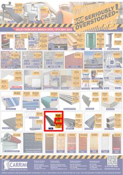K Carrim Builders Mecca : SOS Seriously Overstocked (24 March - 9 May 2023), page 1