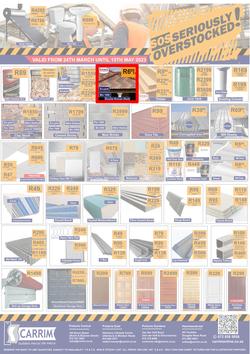 K Carrim Builders Mecca : SOS Seriously Overstocked (24 March - 9 May 2023), page 1