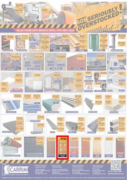 K Carrim Builders Mecca : SOS Seriously Overstocked (24 March - 9 May 2023), page 1