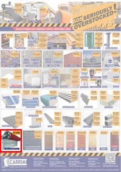 K Carrim Builders Mecca : SOS Seriously Overstocked (24 March - 9 May 2023), page 1