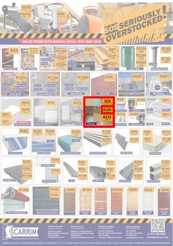 K Carrim Builders Mecca : SOS Seriously Overstocked (24 March - 9 May 2023), page 1