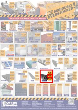 K Carrim Builders Mecca : SOS Seriously Overstocked (24 March - 9 May 2023), page 1