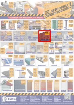 K Carrim Builders Mecca : SOS Seriously Overstocked (24 March - 9 May 2023), page 1