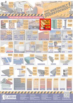 K Carrim Builders Mecca : SOS Seriously Overstocked (24 March - 9 May 2023), page 1