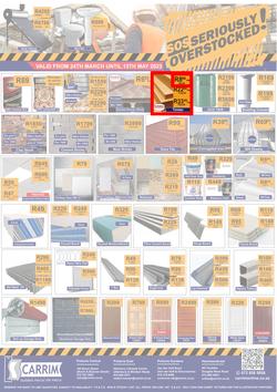 K Carrim Builders Mecca : SOS Seriously Overstocked (24 March - 9 May 2023), page 1