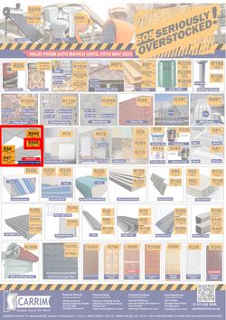 K Carrim Builders Mecca : SOS Seriously Overstocked (24 March - 9 May 2023), page 1