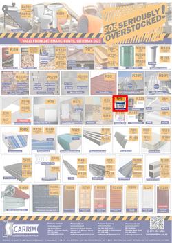 K Carrim Builders Mecca : SOS Seriously Overstocked (24 March - 9 May 2023), page 1