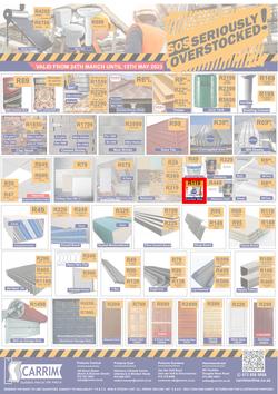 K Carrim Builders Mecca : SOS Seriously Overstocked (24 March - 9 May 2023), page 1
