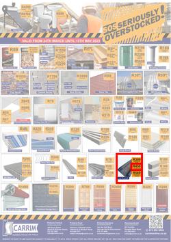 K Carrim Builders Mecca : SOS Seriously Overstocked (24 March - 9 May 2023), page 1