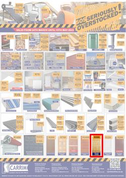K Carrim Builders Mecca : SOS Seriously Overstocked (24 March - 9 May 2023), page 1