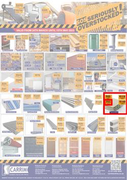 K Carrim Builders Mecca : SOS Seriously Overstocked (24 March - 9 May 2023), page 1
