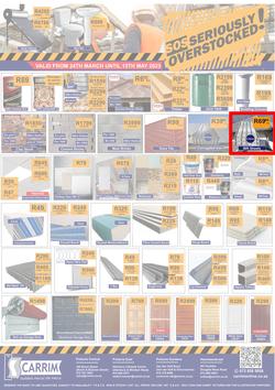 K Carrim Builders Mecca : SOS Seriously Overstocked (24 March - 9 May 2023), page 1