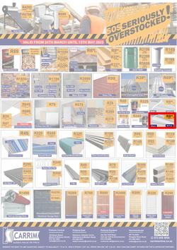 K Carrim Builders Mecca : SOS Seriously Overstocked (24 March - 9 May 2023), page 1