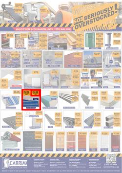 K Carrim Builders Mecca : SOS Seriously Overstocked (24 March - 9 May 2023), page 1