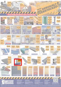 K Carrim Builders Mecca : SOS Seriously Overstocked (24 March - 9 May 2023), page 1