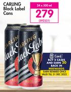 Carling Black Label Cans-24 x 500ml