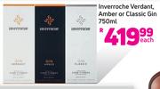 Inverroche Verdant, Amber Or Classic Gin-750ml Each