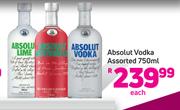 Absolut Vodka Assorted-750ml Each
