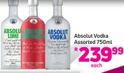 Absolut Vodka Assorted 750ml - Each 