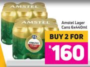 Amstel Lager Cans-For 2 x 6 x 440ml