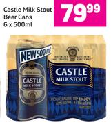 Castle Milk Stout Beer Cans-6 x 500ml