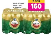 Amstel Lager Beer Cans 6 x 440ml-For 2