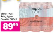 Brutal Fruit Ruby Apple Cans-6 x 500ml