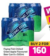 Flying Fish Chilled Green Apple Flavoured Beer Can 6 x 500ml-For 2