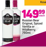 Russian Bear (Original, Spiced Vanilla Or Wildberry)-750ml Each