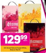 4th Street Natural Sweet White, Rose Or Red-5Ltr Each