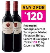 Robertson Winery Cabernet Sauvignon, Merlot, Pinotage, Shiraz, Cabernet Sauvignon/Shiraz- For Any 2