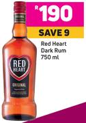 Red Heart Dark Rum-750ml