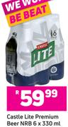 Castle Lite Premium Beer NRB-6 x 330ml